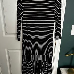 NWOT Lauren Ralph Lauren Striped Flounce Dress SZ M